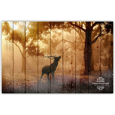 Картины ZOO - 39 Олень в лесу, ZOO, Creative Wood Картины ZOO - 39 Олень в лесу, ZOO, Creative Wood